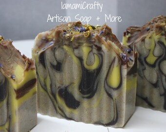 Lavender Chamomile Essential Oil Soap Handmade Artisan Earthy Herbal