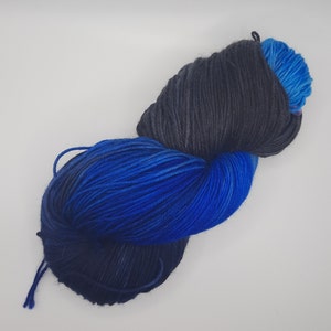 A Study in the Color Blue hand dyed sock yarn