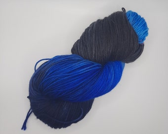 A Study in the Color Blue hand dyed sock yarn