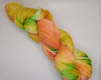 Birds of Paradise #1 hand dyed sparkle sock yarn
