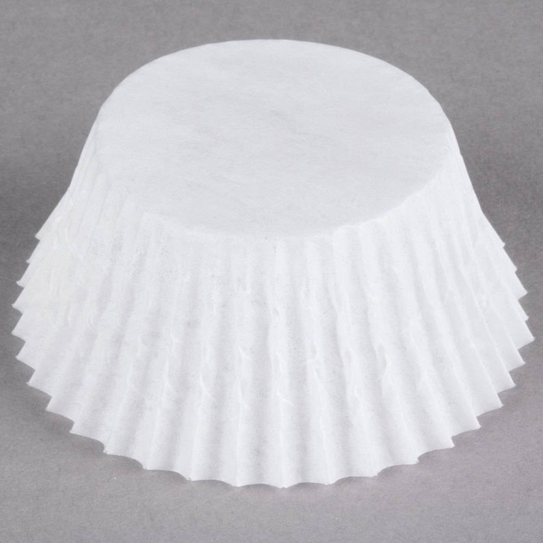 White Fluted Baking Cup 2 x 1 1/4 50 count Etsy