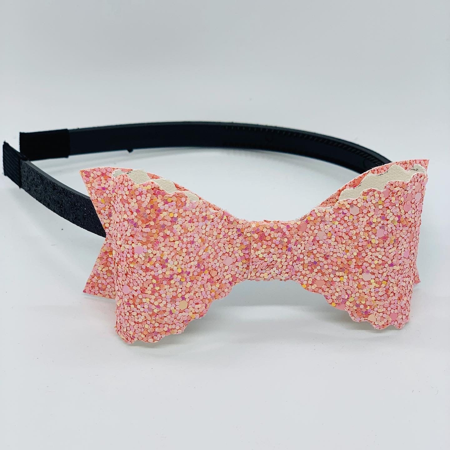 Pink Glitter Faux Leather Headband Kids Hair Headband - Etsy