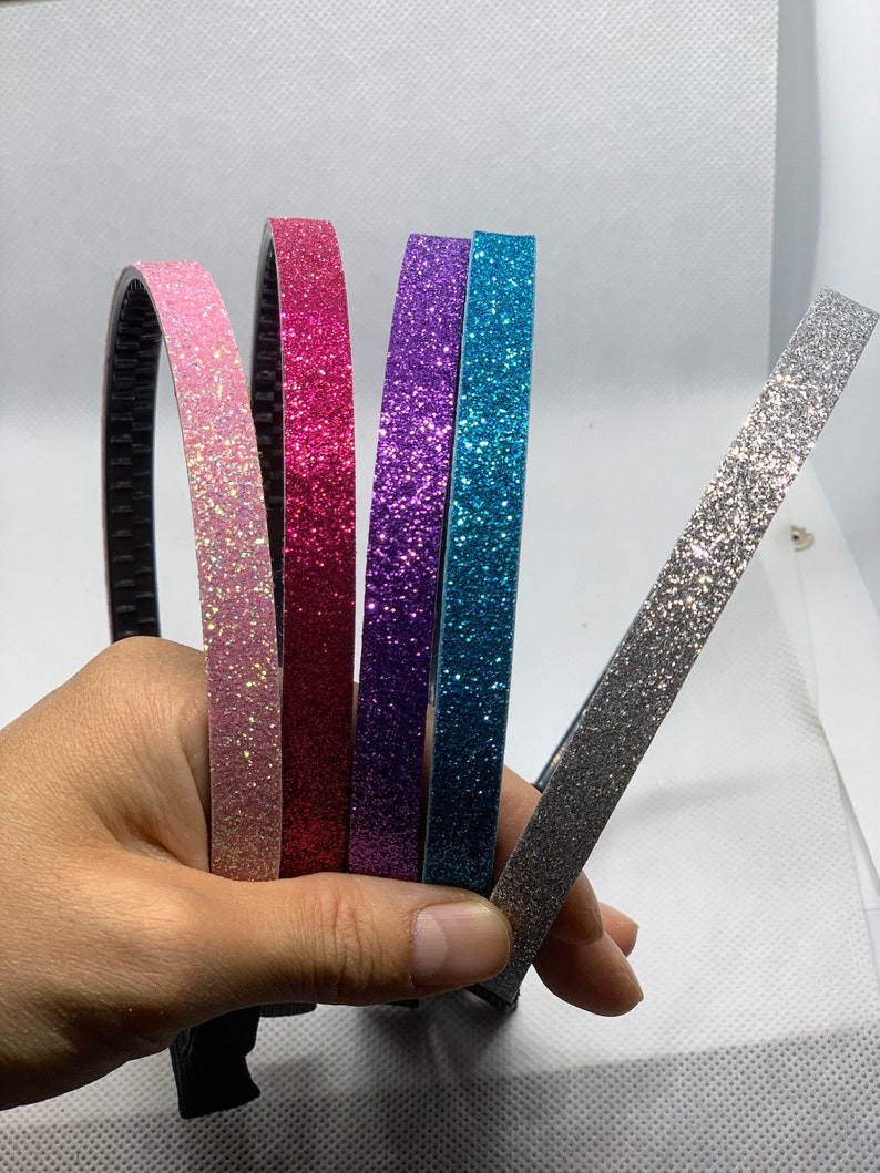 Glitter Plain Headband Glitter Hard Headband Headband for Etsy UK