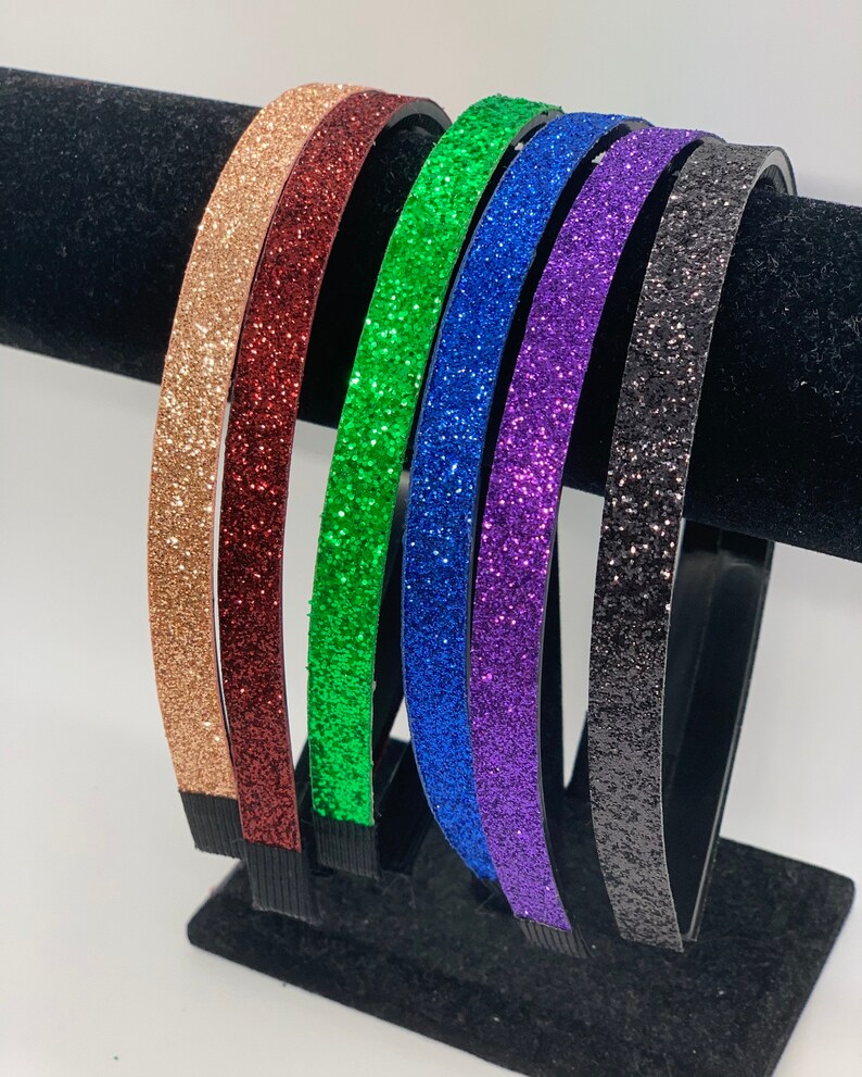 Glitter Plain Headbands Glitter Headband for Girls Glitter Etsy