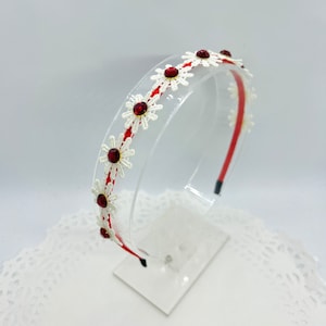 Red flower Girls Hair Headband, Kids Hair Headband, Headband for Girls, Girls Hair Accessories, Toddler hard headband
