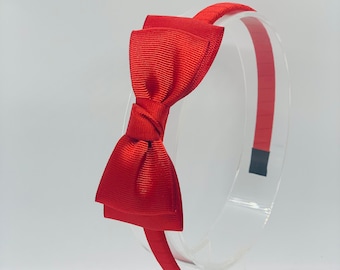 Red headband for Girls, Red girls headband, Hard Headband, Girls hair Accessories, Toddler girls Headband, Holiday headband, Red bow