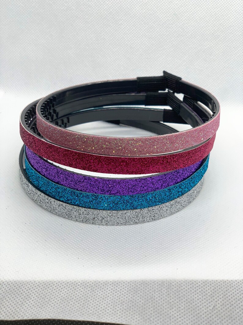 Glitter Plain Headband Glitter Hard Headband Headband for Etsy UK