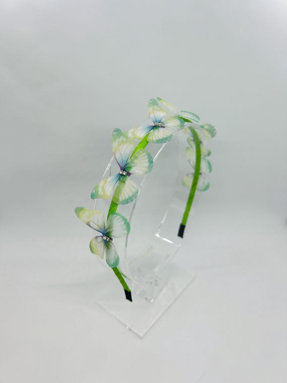 Green Butterfly Embellished Headband Green Butterfly Headband - Etsy main image 3