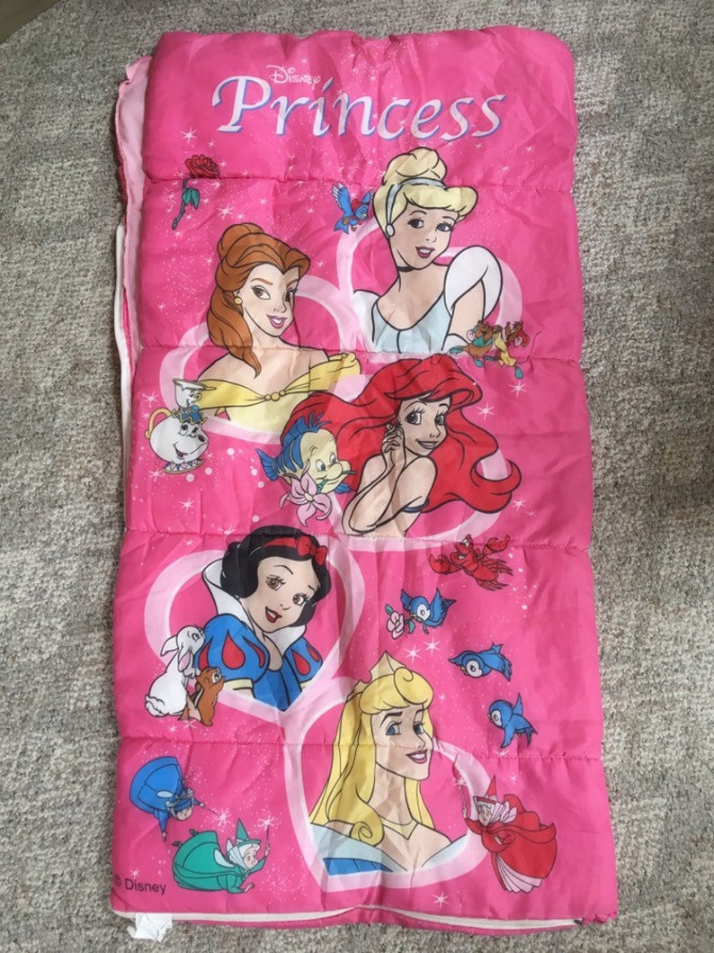 Vintage Disney Princess Child Sleeping Bag Etsy