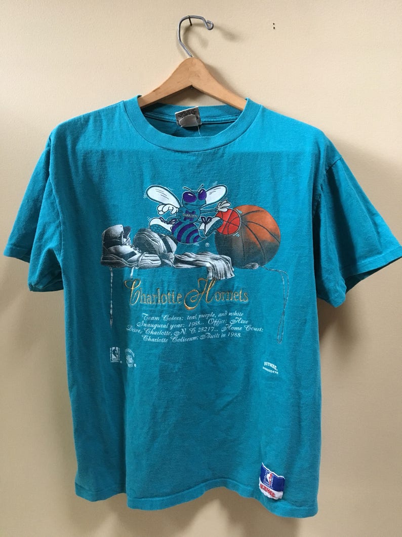 vintage charlotte hornets shirt