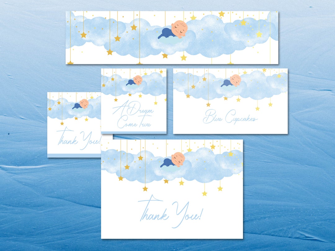 Custom Baby Shower Cards Boy Baby Shower Decor Printable Etsy