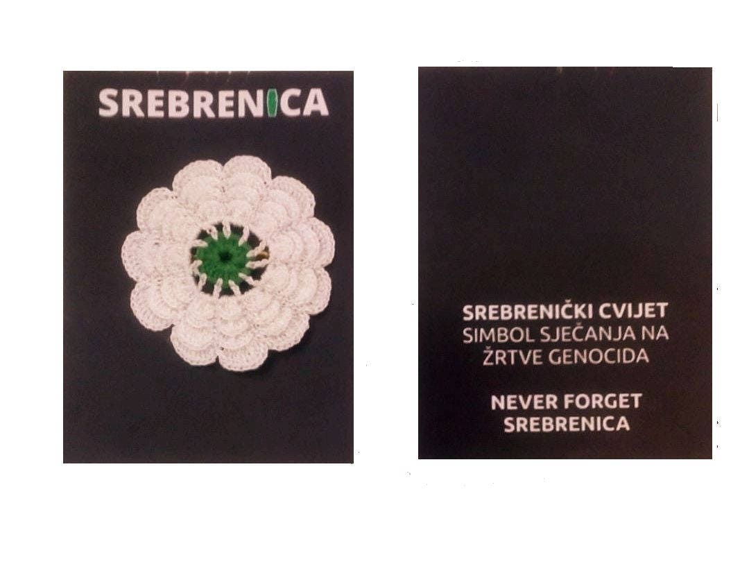 10 pieces Flower of Srebrenica - the memory of the victims of the Srebrenica genocide