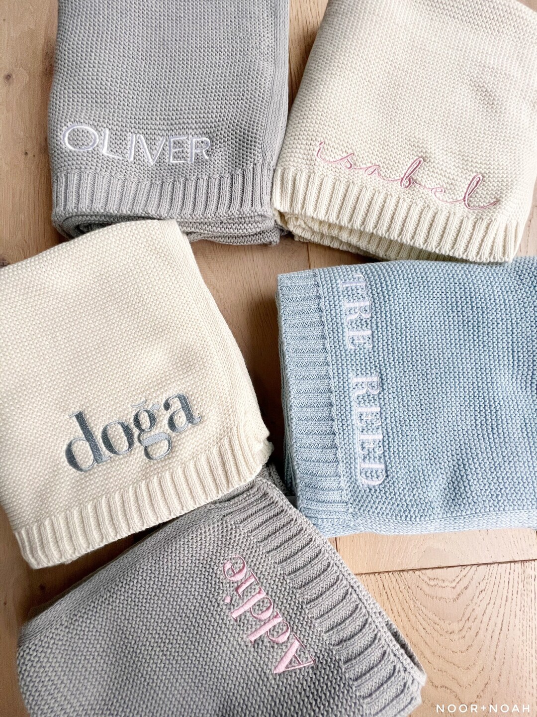 Personalized Embroidered Knit Baby Blanket Hospital Newborn Etsy