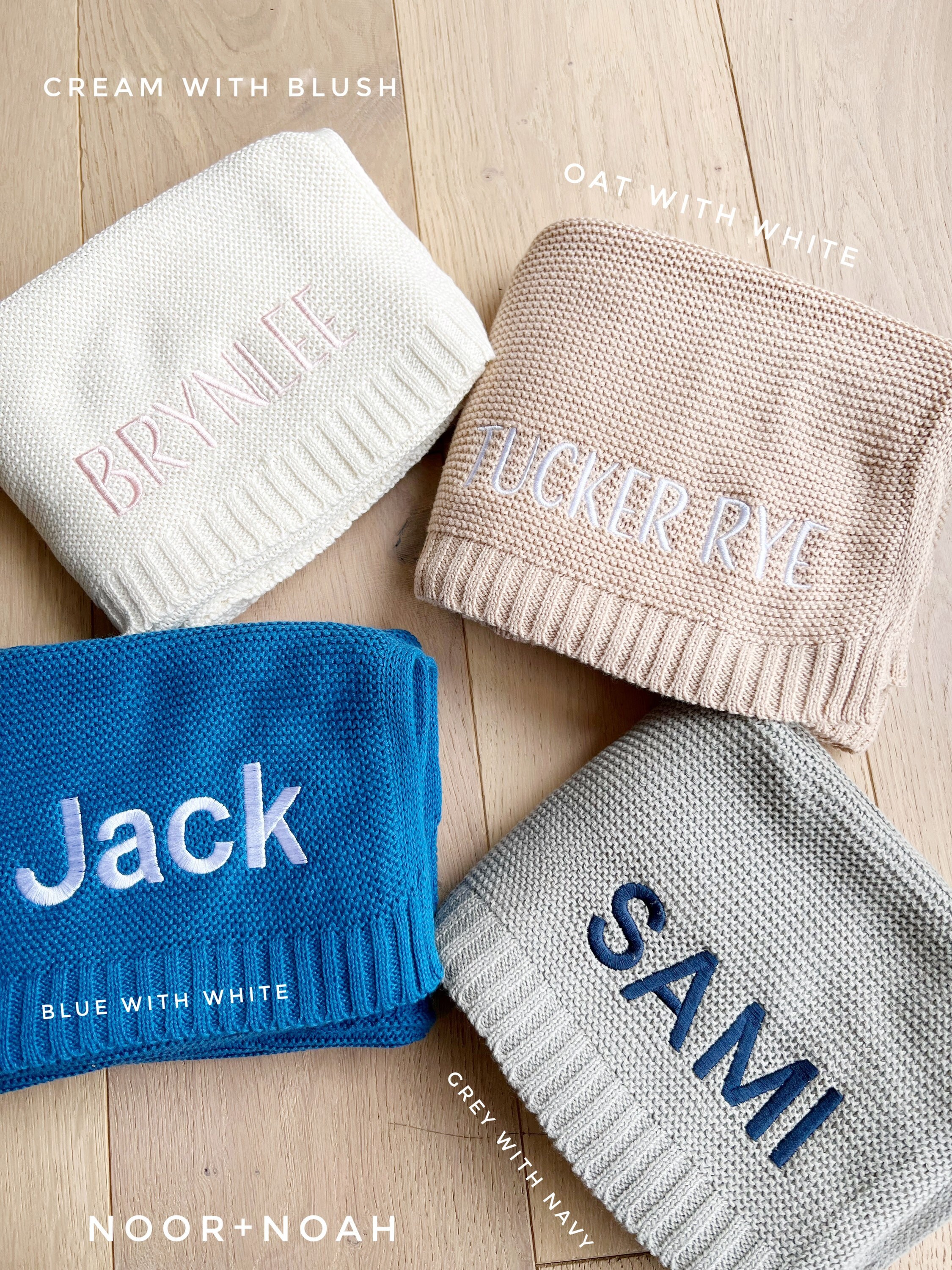 Personalized Embroidered Knit Baby Blanket Hospital Newborn Etsy