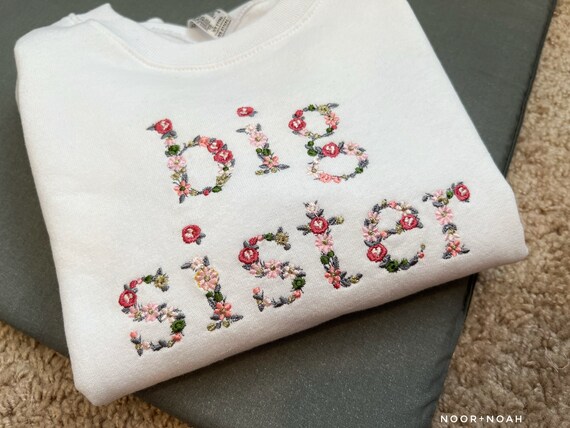 Kids Embroidered Floral Sweatshirt Mama 