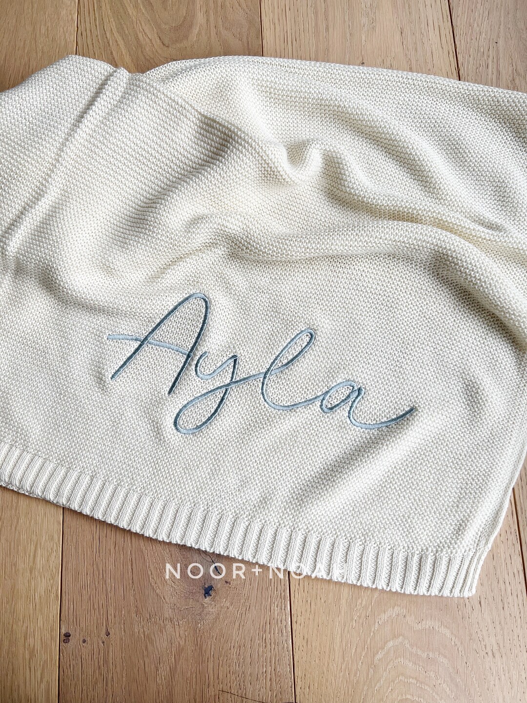 Personalized Embroidered Knit Baby Blanket Hospital Newborn Etsy