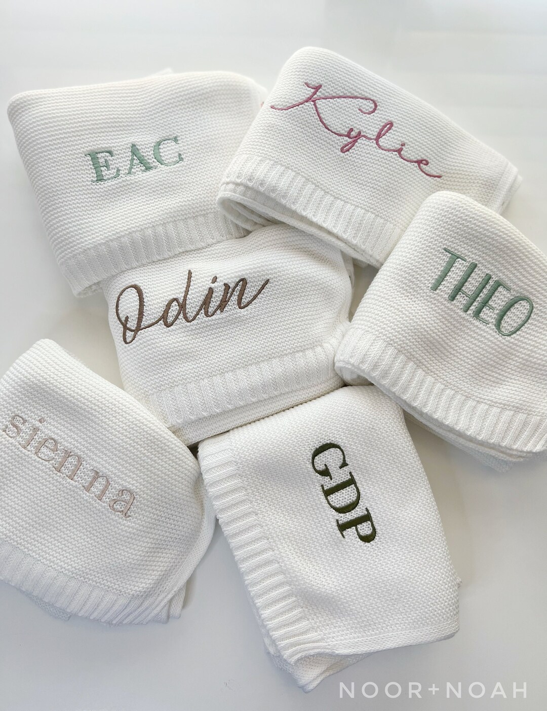Personalized Embroidered Knit Baby Blanket Hospital Newborn Etsy