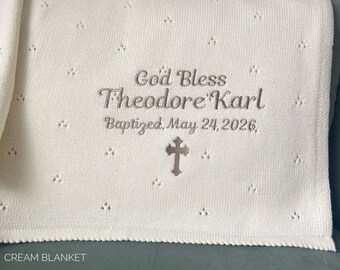 Personalized Knit Baby Blanket: Soft Pointelle Cotton Swaddle