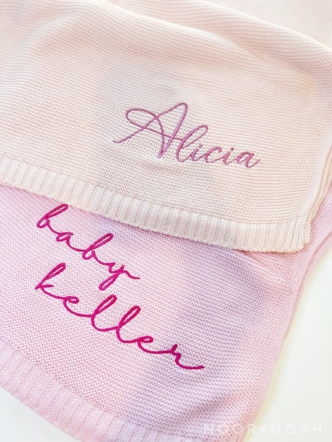 Personalized Embroidered Knit Baby Blanket Hospital Newborn Etsy