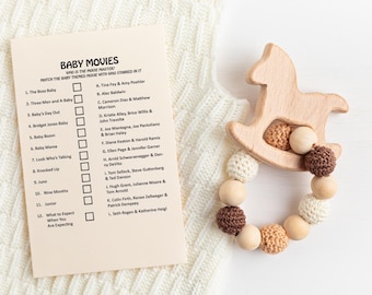 Filmy o dzieciach, gra na baby shower, cyfrowe pobieranie, gra filmowa, gra na baby shower, gra Baby Sprinkle, nowa gra na baby shower, gra na imprezę ciążową