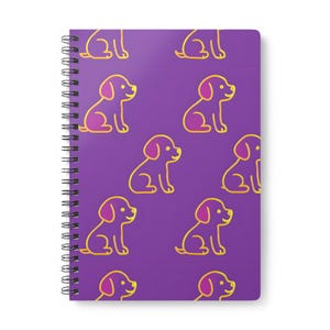 Dog Lover&#39;s Wirebound Notebook, Cute Pet Journal, Gift for Dog Moms, A5 Spiral Notepad, Animal Lover Writing Gift