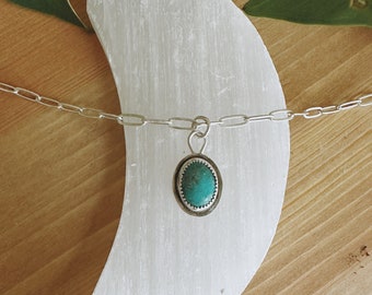 Turquoise Necklace. Sterling Silver Necklace. Bohemian. Handmade Necklace. Turquoise. Turquoise #8.