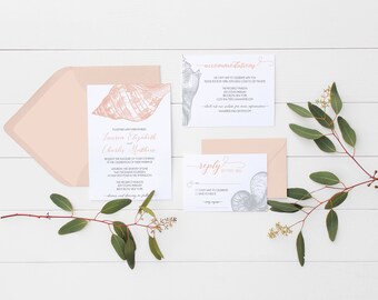 Beach or Destination Wedding Invitation Suite