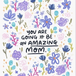 Mom to be Greeting Card- Card for Pregnant Woman - Baby Shower Gift Card