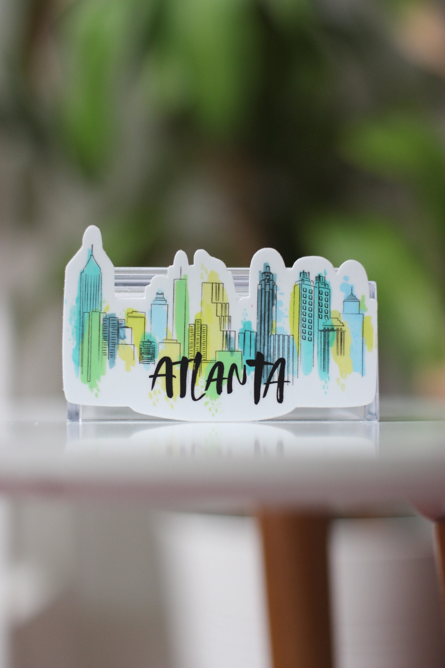 Graduation Gift Atlanta Skyline Sticker- Watercolor Painting New Home Gift Moving Away
