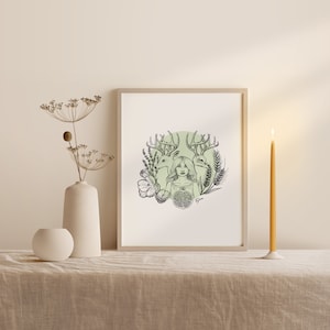 Persephone, Goddess of Spring, Queen of the Underworld: 8x10 archival giclee art print