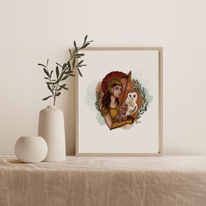 Athena, Goddess of Wisdom and War: 8x10 archival giclee art print