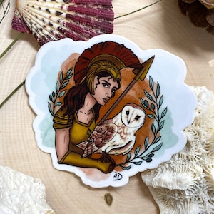 Athena: Vinyl Die-Cut Sticker - Laptop Decal Sticker - Water bottle sticker - Bullet Journal Sticker