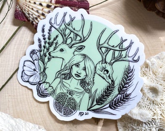 Persephone Vinyl Sticker: Greek Mythology Die-Cut Decal