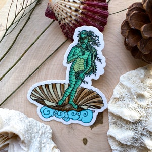 Birth of Venus Black Lagoon Vinyl Sticker: Laptop, Water Bottle Decal