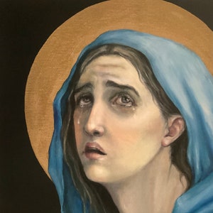 Sorrowful Virgin Mary Print