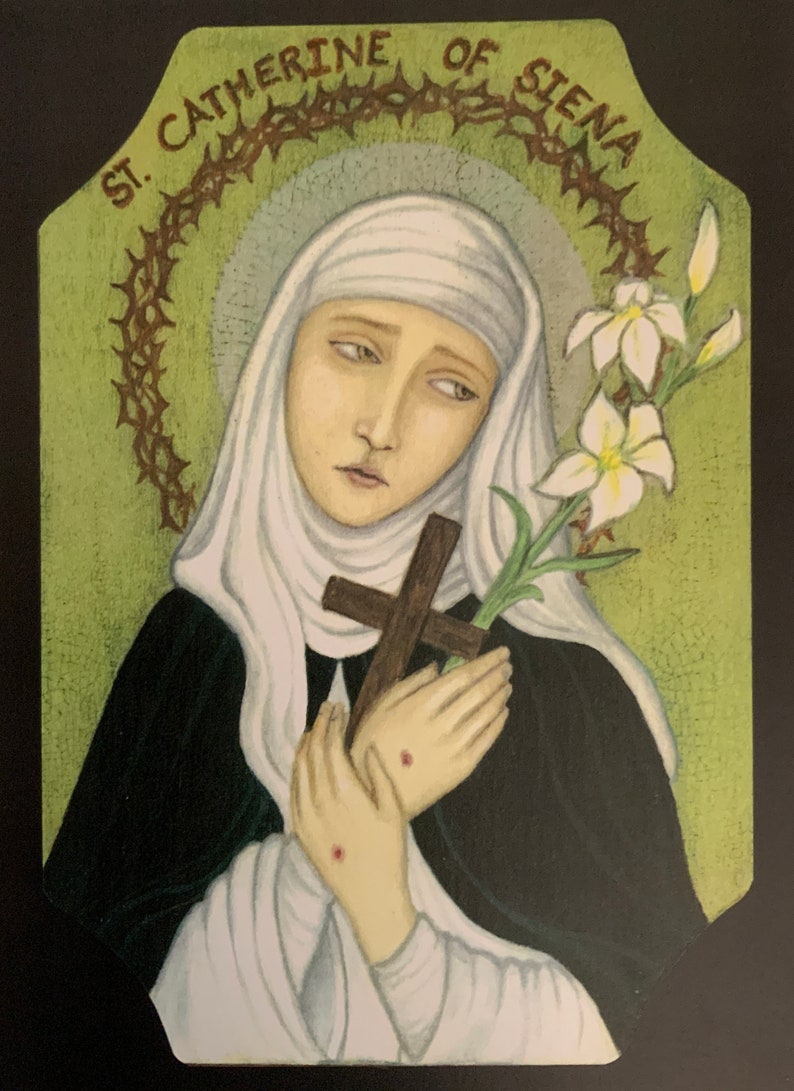 Saint Catherine of Siena L Print - Etsy