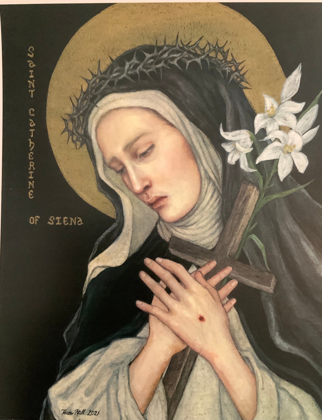 Saint Catherine of Siena Ll Print - Etsy