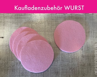 Kaufladenzubehör WURST für Kinderküche - ohne Plastikverpackung