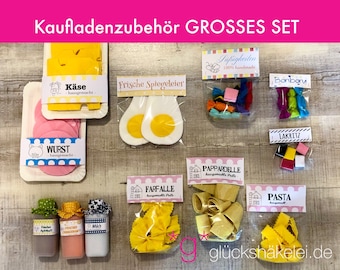 Kaufladenzubehör GROSSES SET  Kinderküche/Kaufmannsladen/Zubehör für Kaufladen