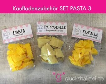 Kaufladenzubehör SET PASTA 3  Kinderküche/Kaufmannsladen/Zubehör für Kaufladen