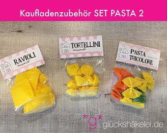 Kaufladenzubehör SET PASTA 2 für Kinderküche/Kaufmannsladen/Zubehör für Kaufladen