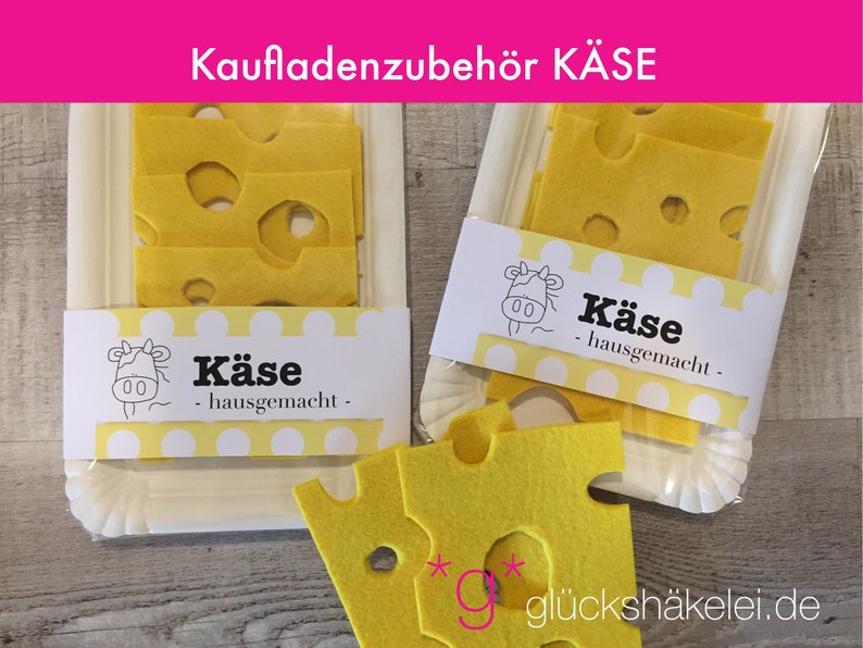 Kaufladenzubehör KÄSE Kinderküche/Kaufladen/Kaufmannsladen/Zubehör für Kaufladen zdjęcie 1