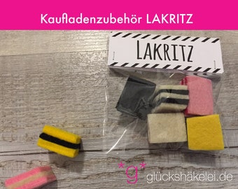 Kaufladenzubehör LAKRITZ  Kinderküche/Kaufladen/Kaufmannsladen/Zubehör für Kaufladen