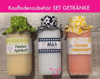 Kaufladenzubehör SET GETRÄNKE  Kinderküche