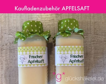 Kaufladenzubehör APFELSAFT  Kinderküche/Kaufmannsladen/Zubehör für Kaufladen