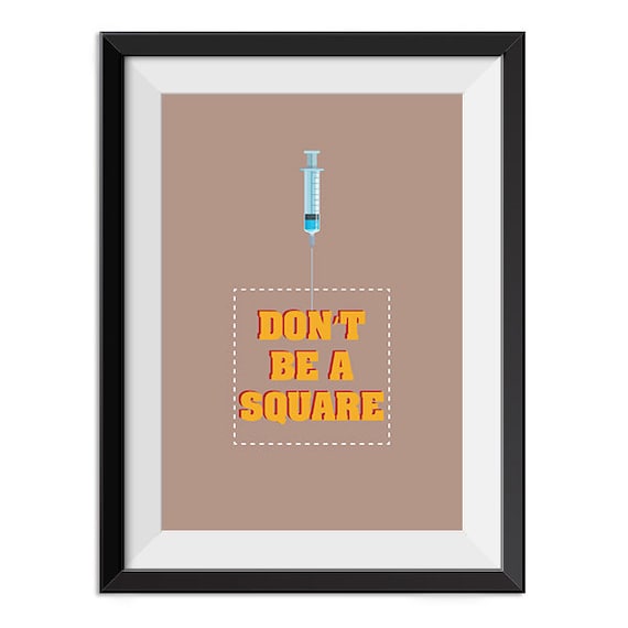 Pulp Fiction Seien Sie Kein Quadrat Zitat Minimal Art Etsy