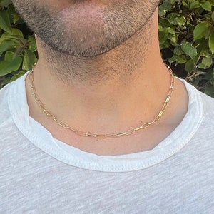 14K Gold Fill Paperclip Chain Necklace, Paperclip Chain Necklace, Gold Fill Chain Necklace, Gold Chain Necklace, Classic Chain Necklace