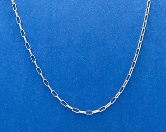 Sterling Silver Paperclip Chain Necklace, Paperclip Chain Necklace, 925 Chain Necklace, Silver Chain Necklace, Classic Chain Necklace, 925
