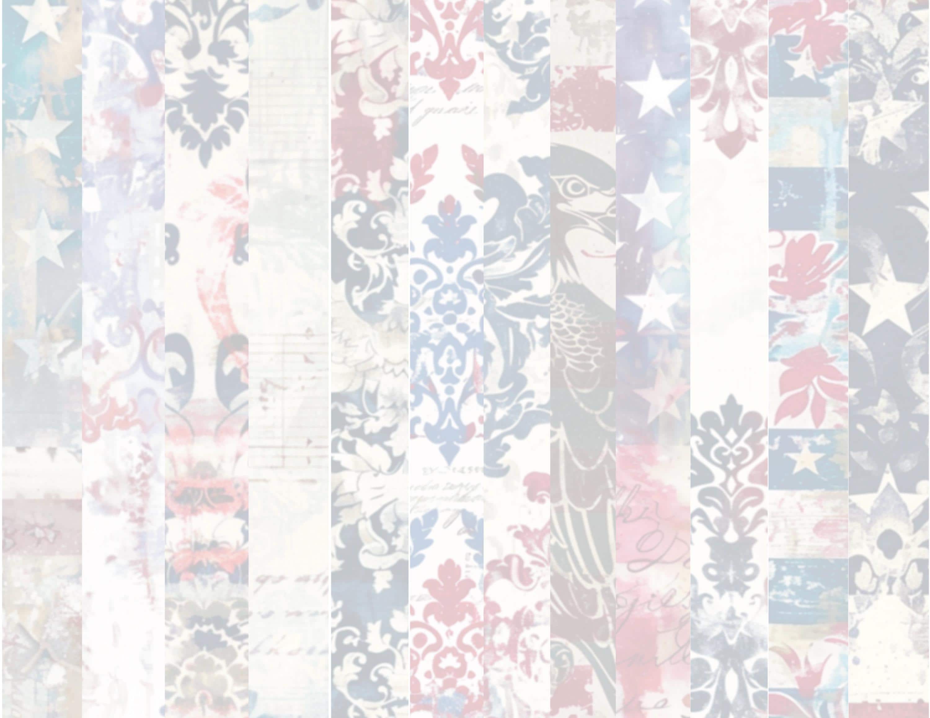 Patriotic Digital Paper Vintage Flag Scrapbook Kit Military Journal ...