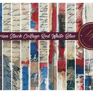 Amerikansk flagga, digital scrapbookingmall, design, vintageflagga, patriotisk bakgrund, rustik amerikansk historisk dokumentreplika